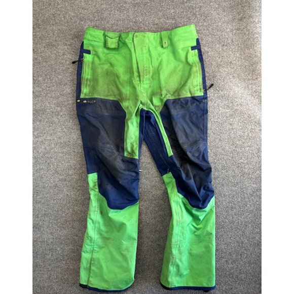 686 GLCR Collection Snow Pants Men's Medium Green Blue Infidry RECCO Waterproof - Picture 1 of 10